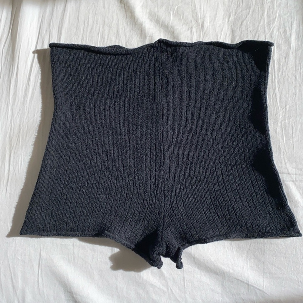 kd dance Large Black Knit Warmup Shorts